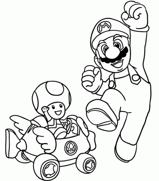 Mario Kart Coloring Page 5