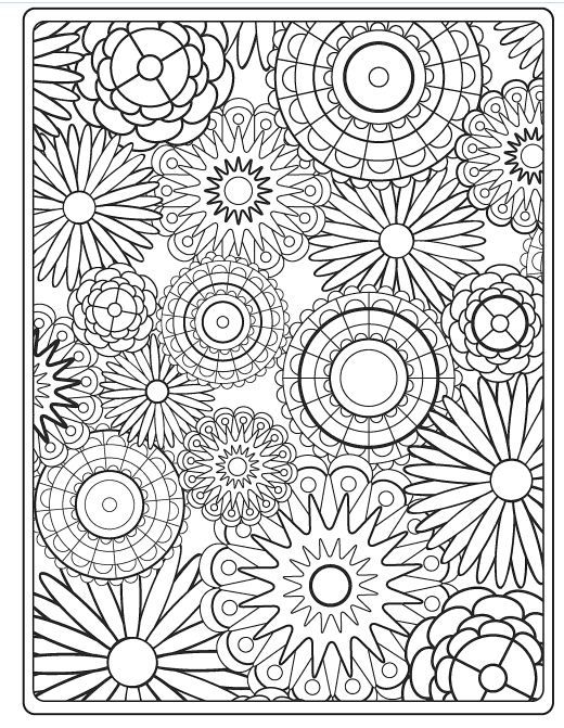 Flower Coloring Free Printable Coloring Pages For Adults Easy