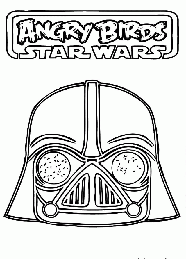 Darth Vader Coloring Pages Kids Angry Birds Book