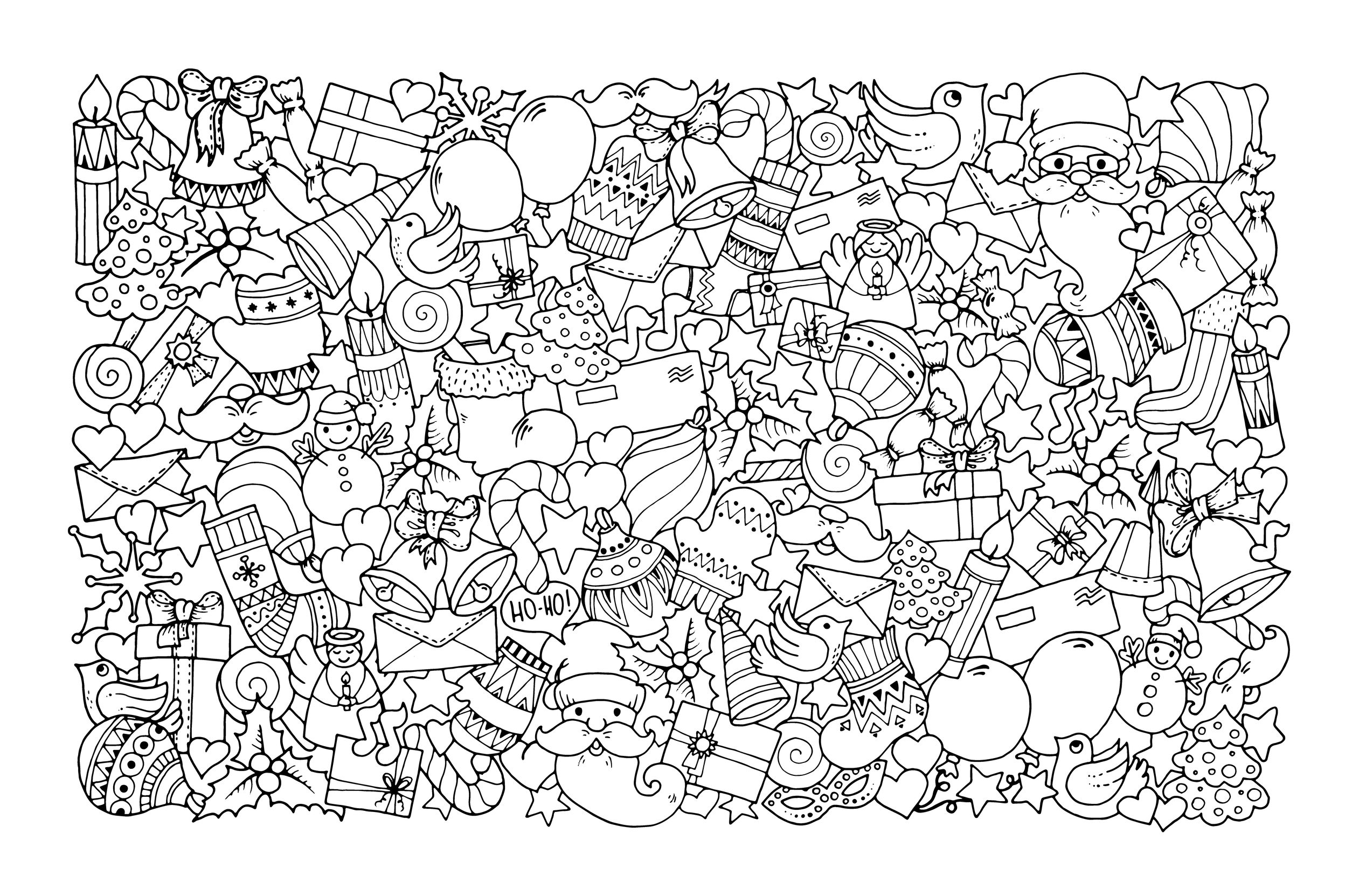 Free Printable Christmas Coloring Pages For Adults Advanced