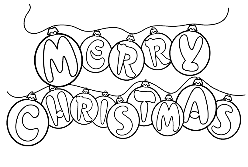 Free Printable Merry Christmas Coloring Pages