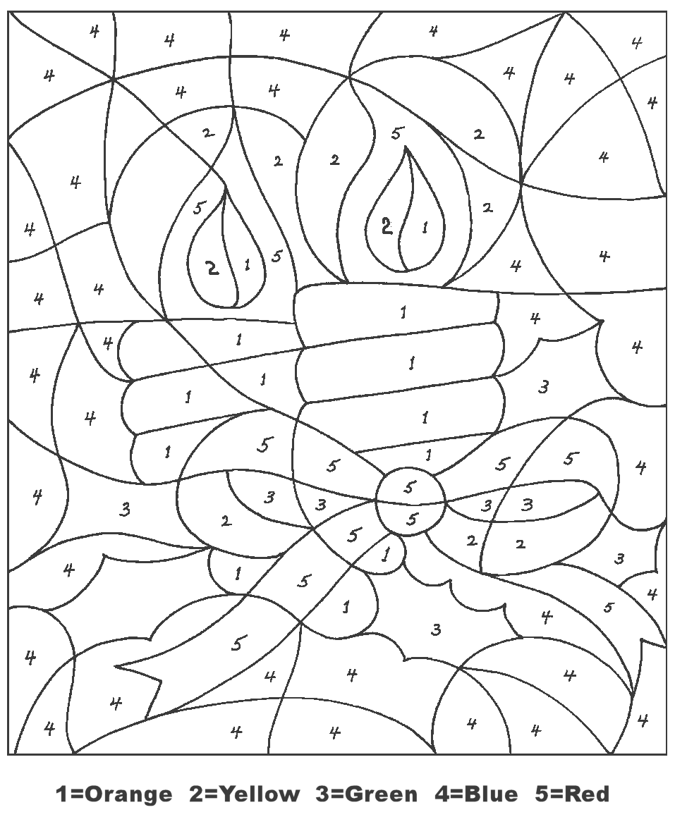 Free Printable Christmas Coloring Pages By Number