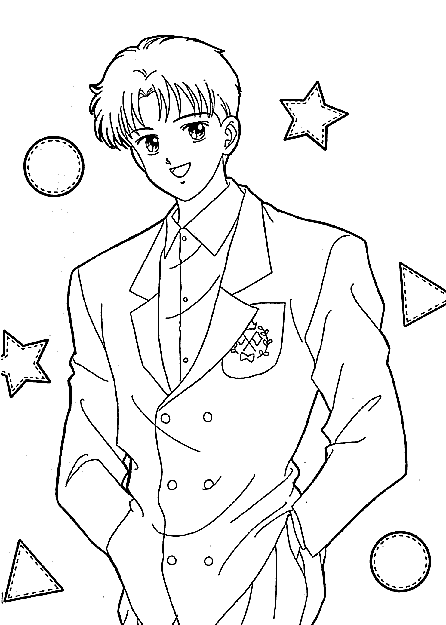 anime girl coloring page