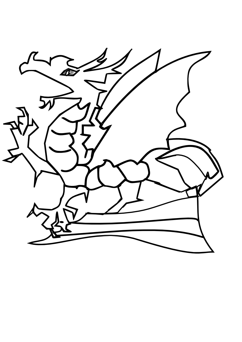 dragons cute coloring page