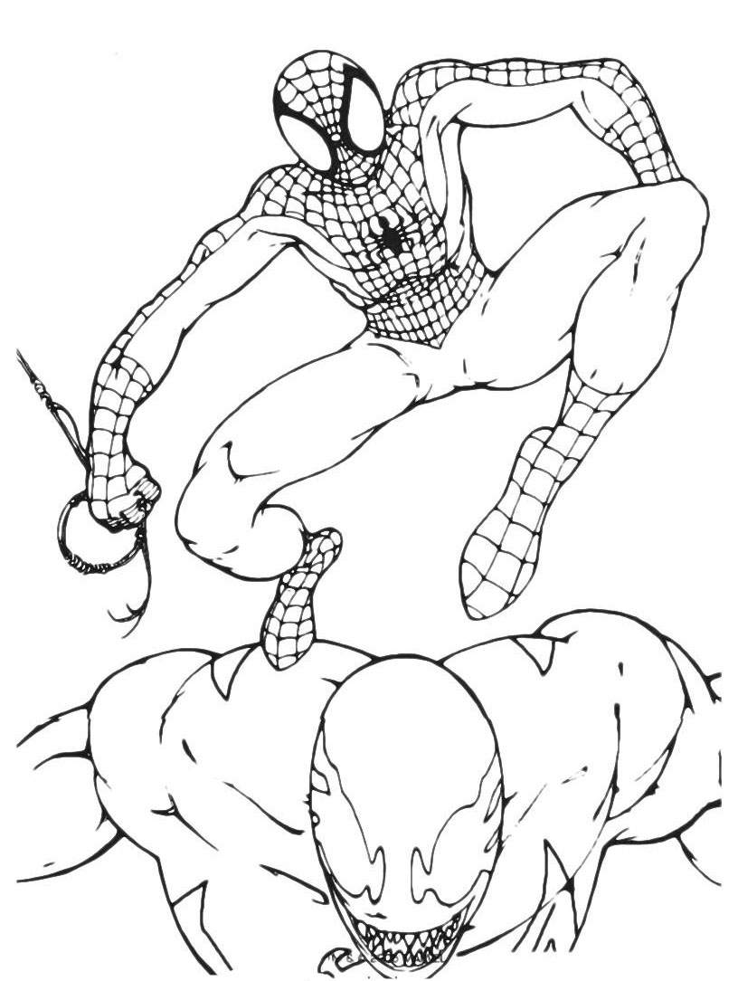 430 Collections Coloring Pages Spiderman Venom  Best Free