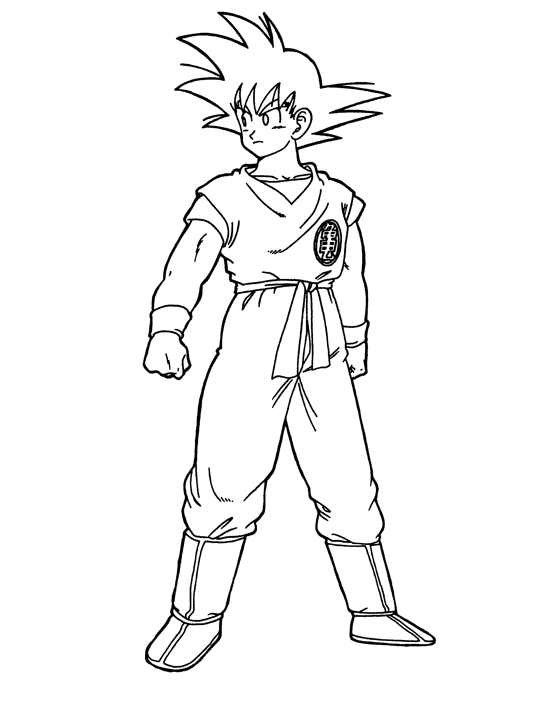Awesome Goku And Vegeta Coloring Page - Free Printable Coloring Pages For  Kids - Coloring H…