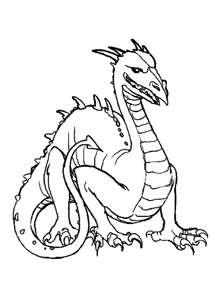 coloring pages of dragons (realistic)