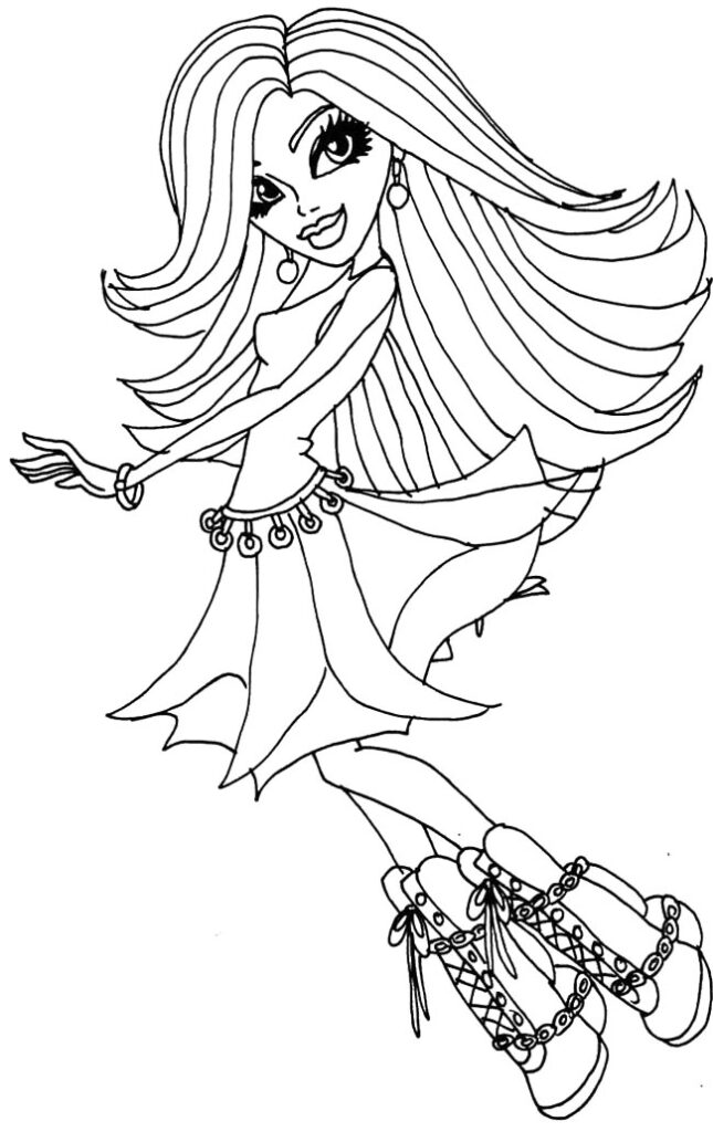 Monster High Dance Coloring Page