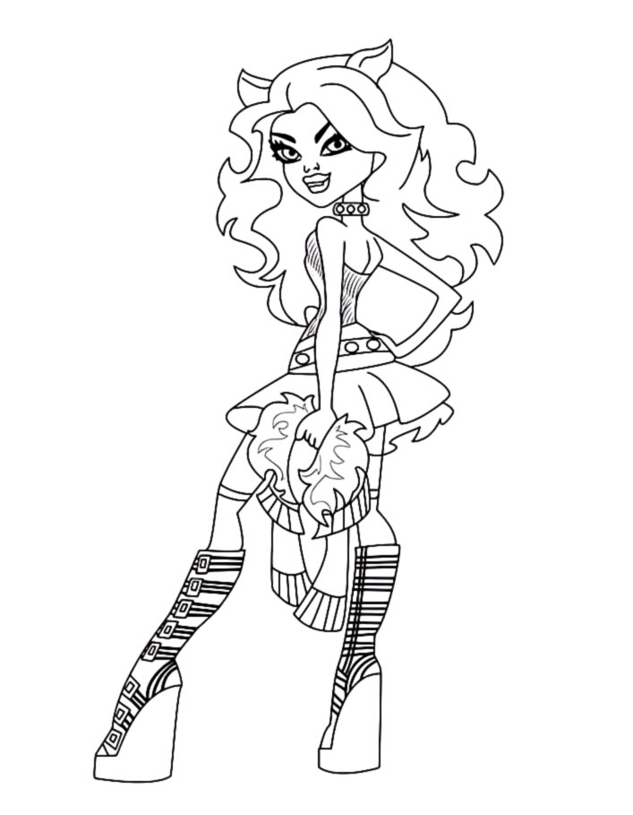 Monster High Doll Coloring Sheet