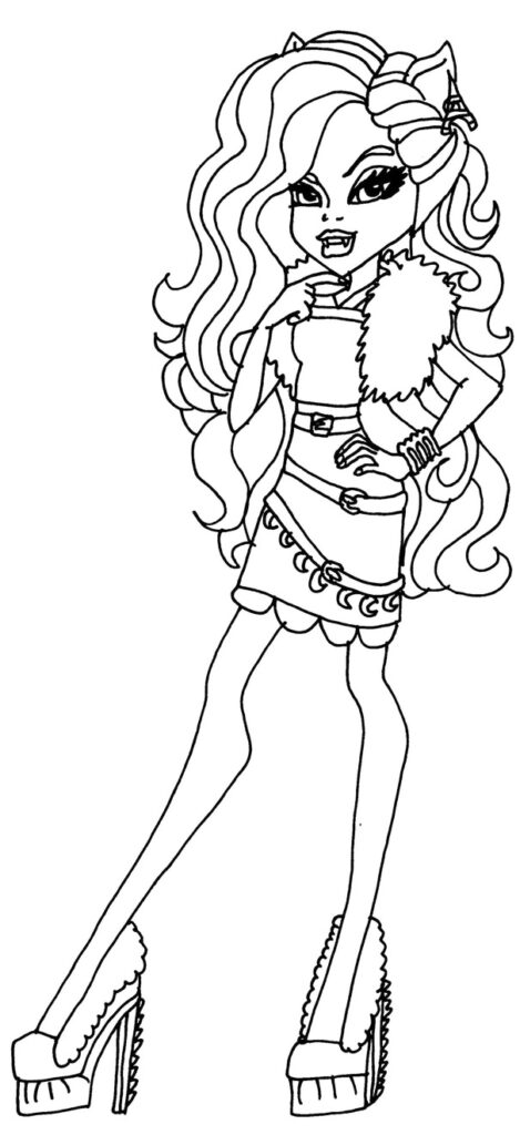 Monster High Girl With Fangs To Color