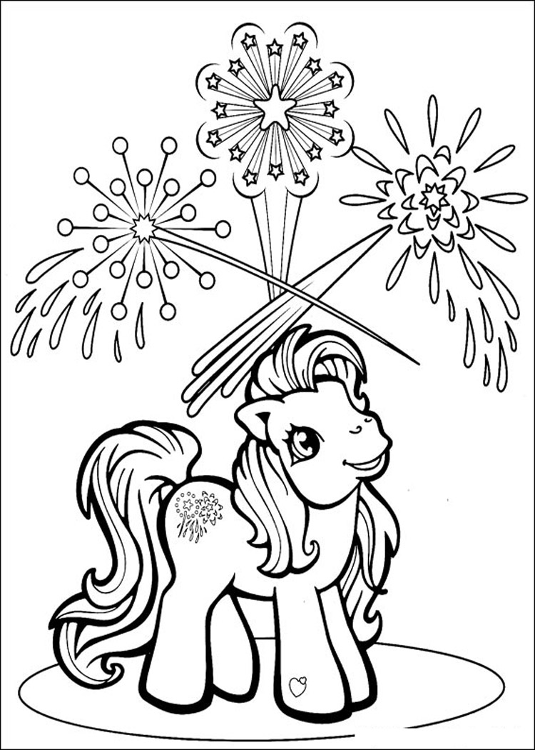 my little pony happy birthday coloring page
