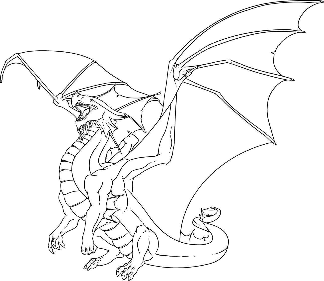 realistic coloring pages of dragons