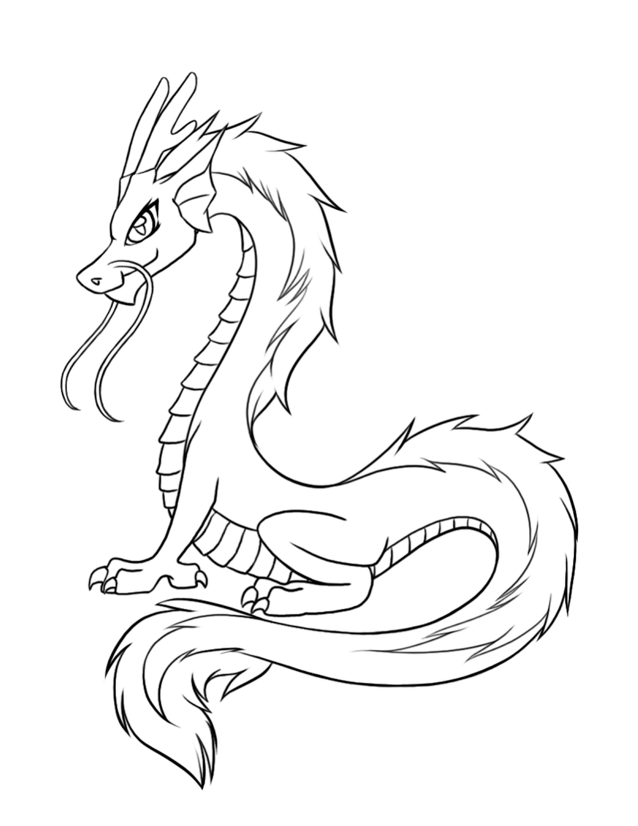 cute easy cute dragon coloring pages