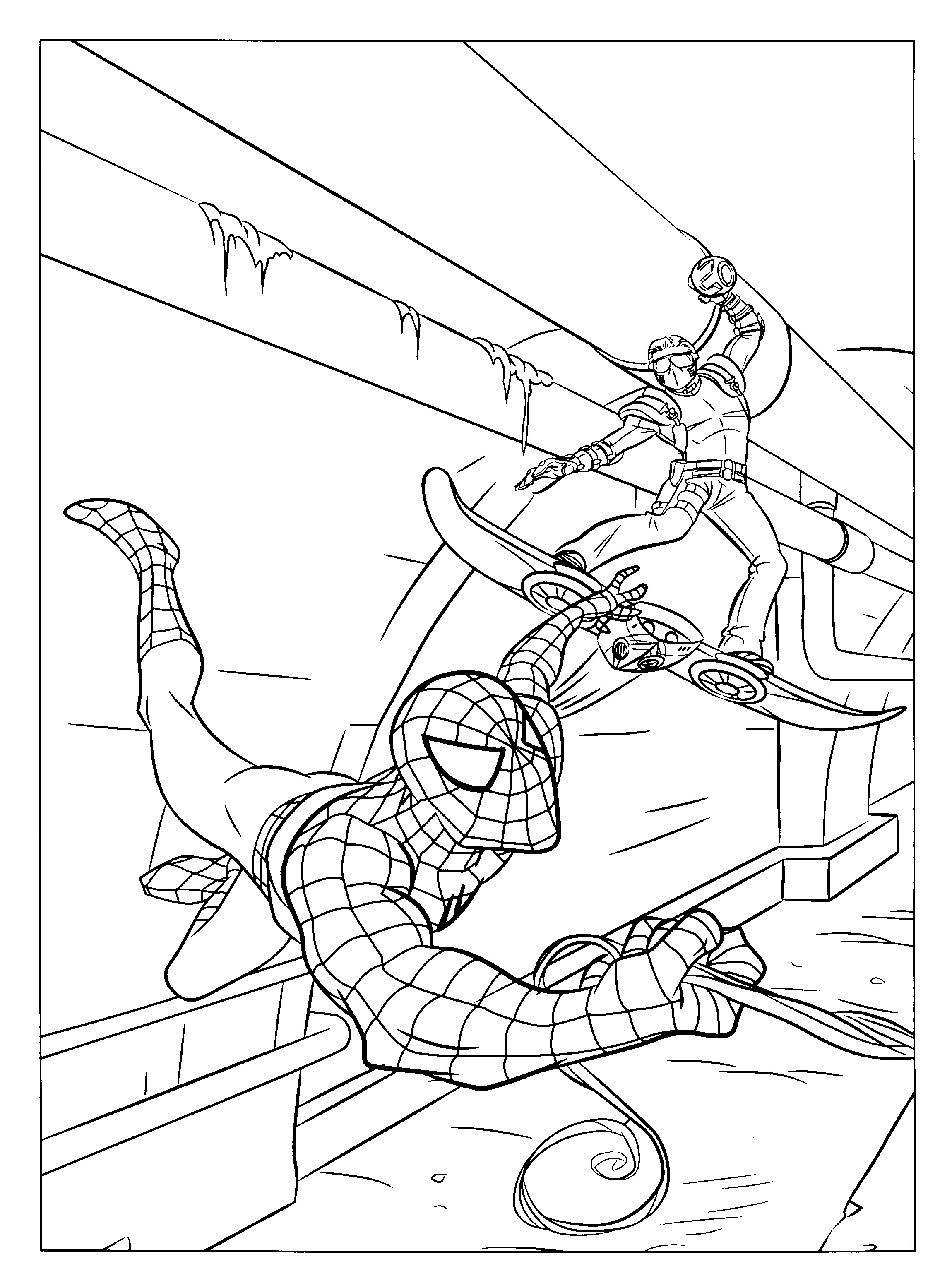 74 Coloring Pages Of Spiderman And Green Goblin For Free