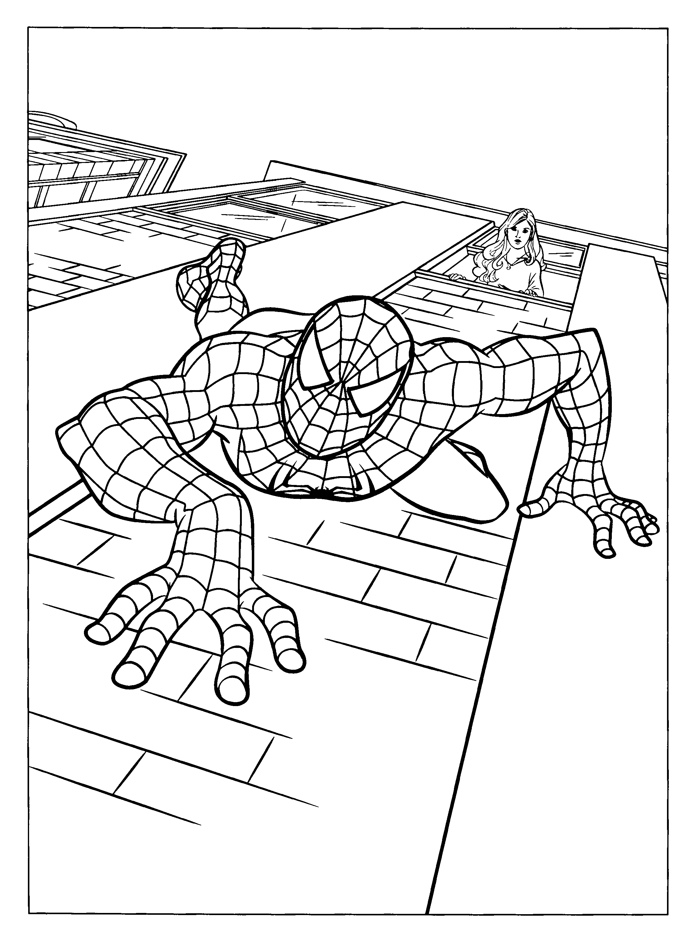 Spiderman And Elsa Coloring Pages Free Printable Spiderman Coloring