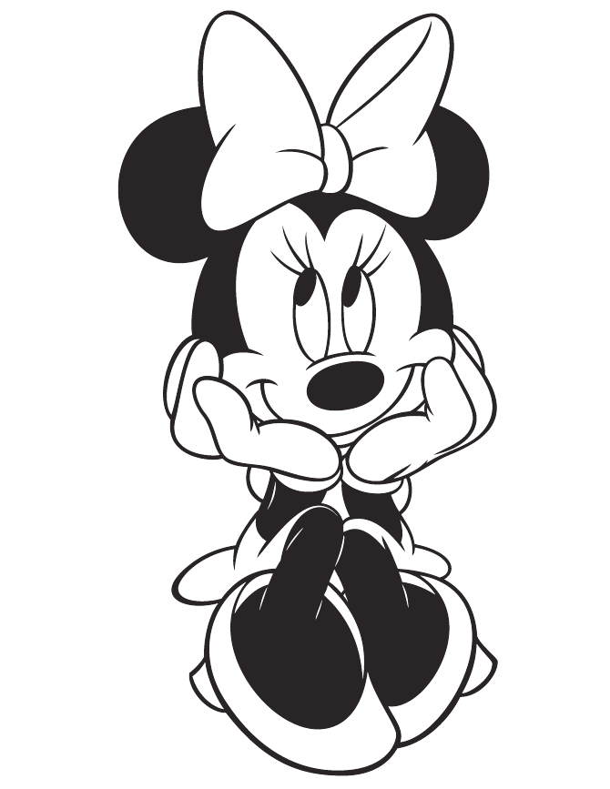 Adorable Minnie Mouse Coloring Page