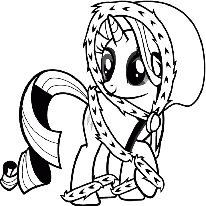Adorable My Little Pony Coloring Page