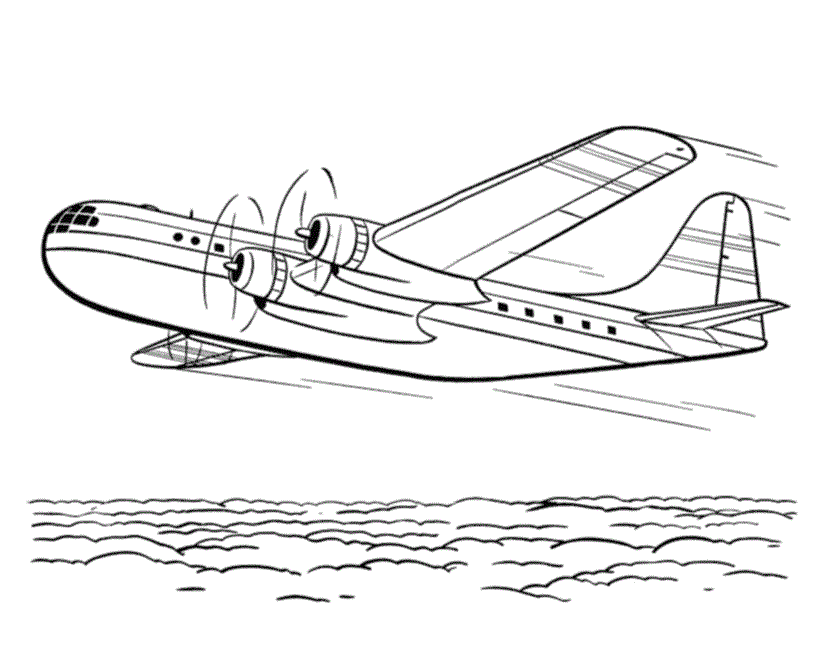 airplane bomber coloring page