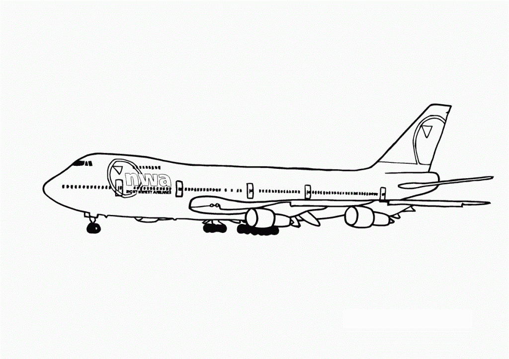 kids airplane free coloring pages printable