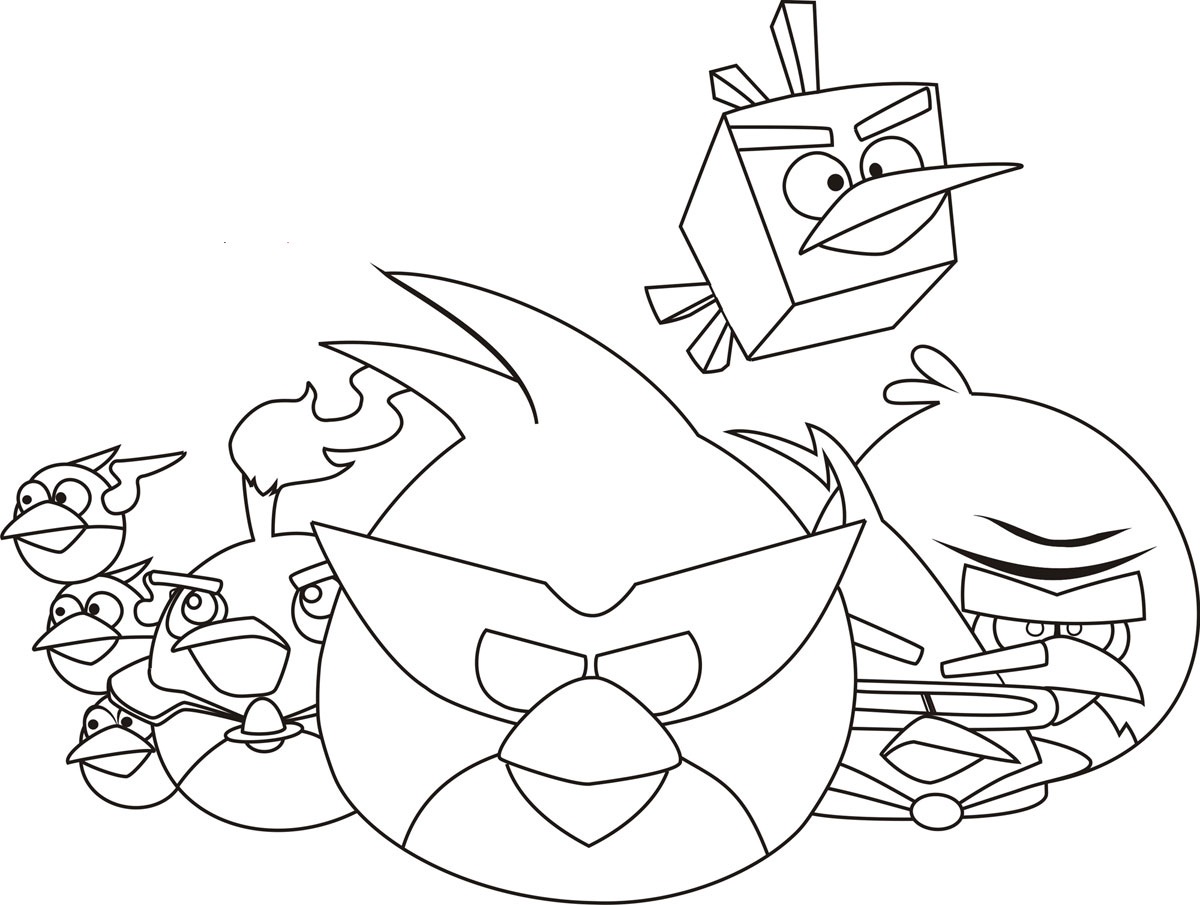 angry birds pink bird coloring pages