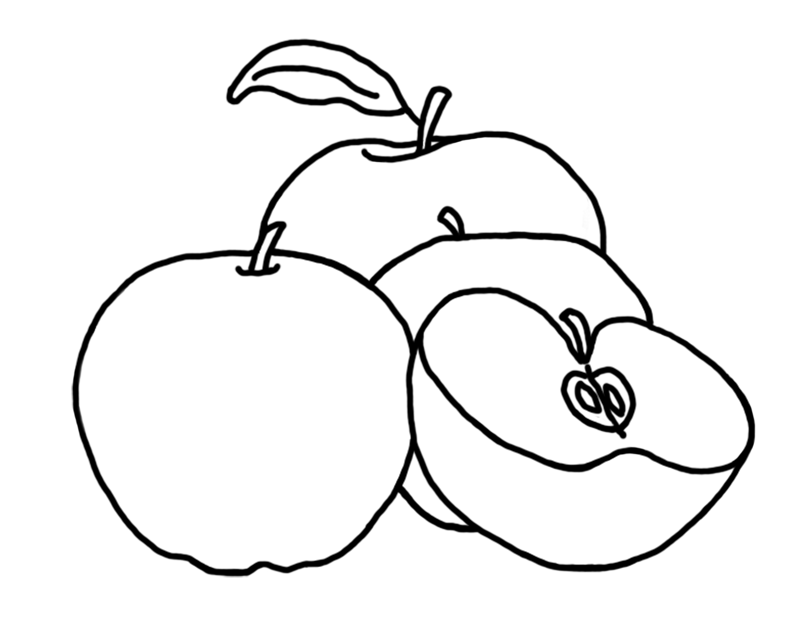 93 Top Coloring Page Of An Apple For Free