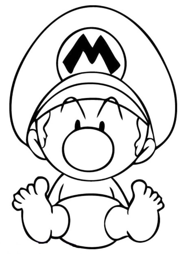 Baby Mario Coloring Page