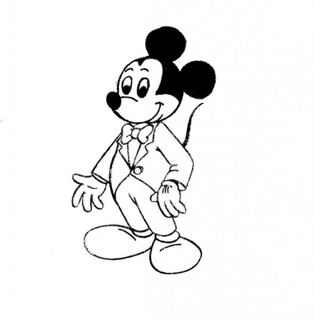 baby mickey and baby minnie mouse coloring pages