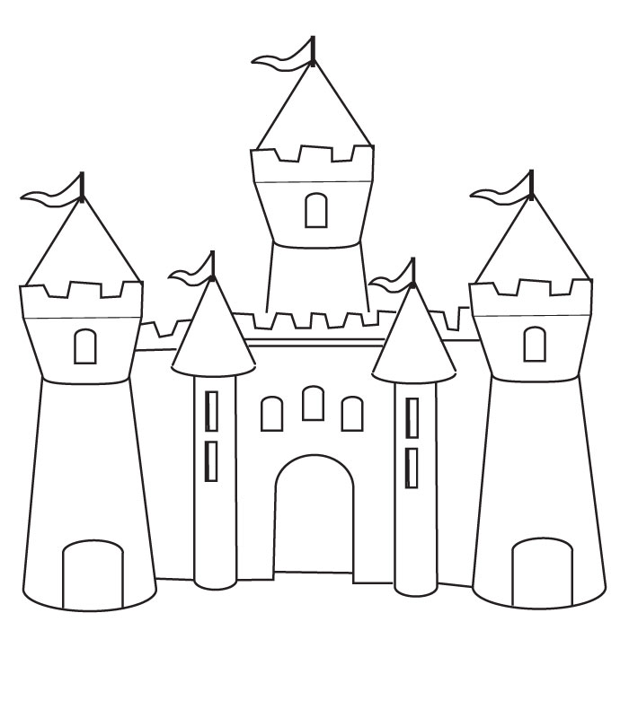 disney castle coloring pages