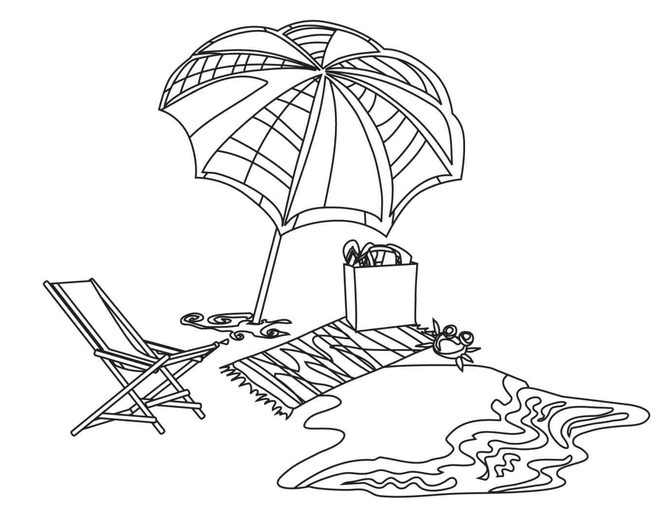 Free Coloring Pages Beach 7