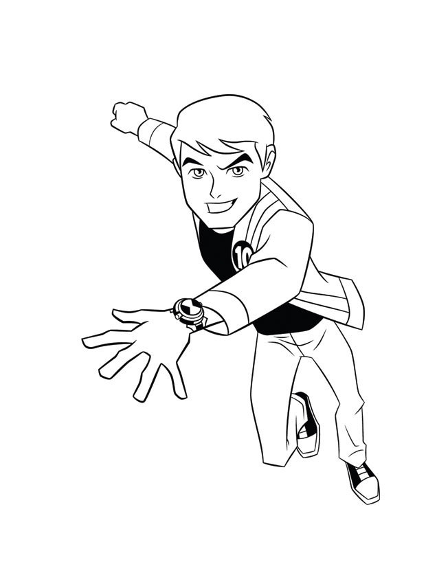 The Omnitrix from Ben 10 Coloring Page - ColoringAll