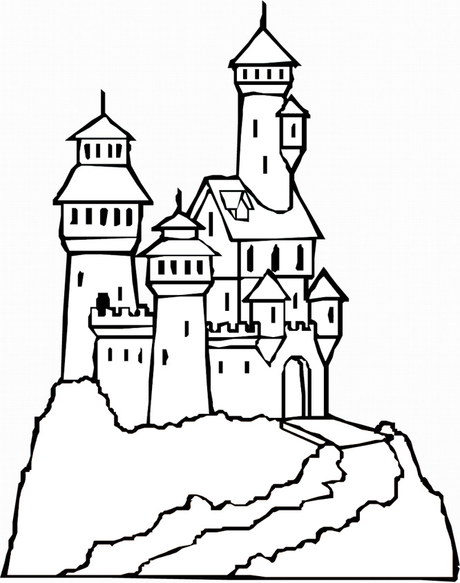 Printable Coloring Pages Castles