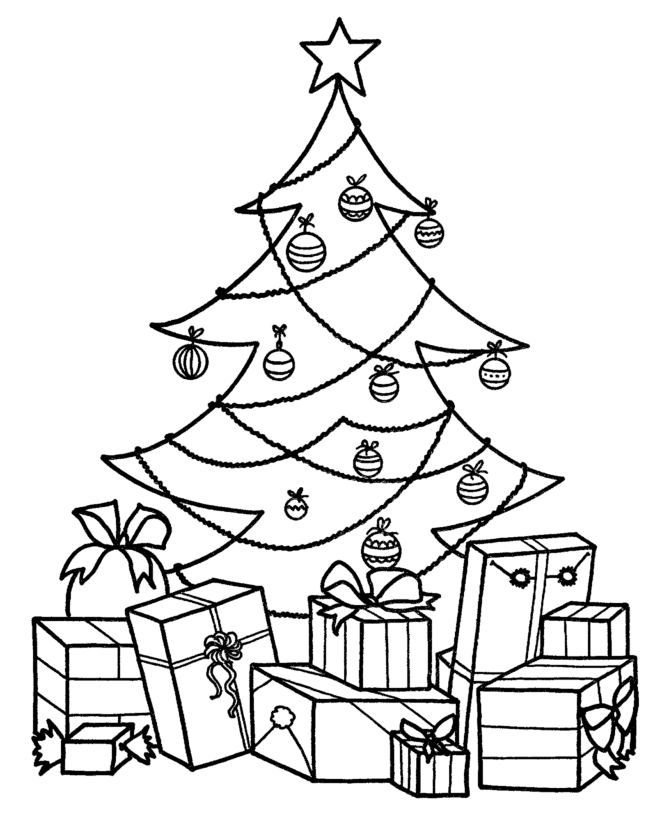 884 Cartoon Christmas Tree Coloring Pages Free Printable with disney character