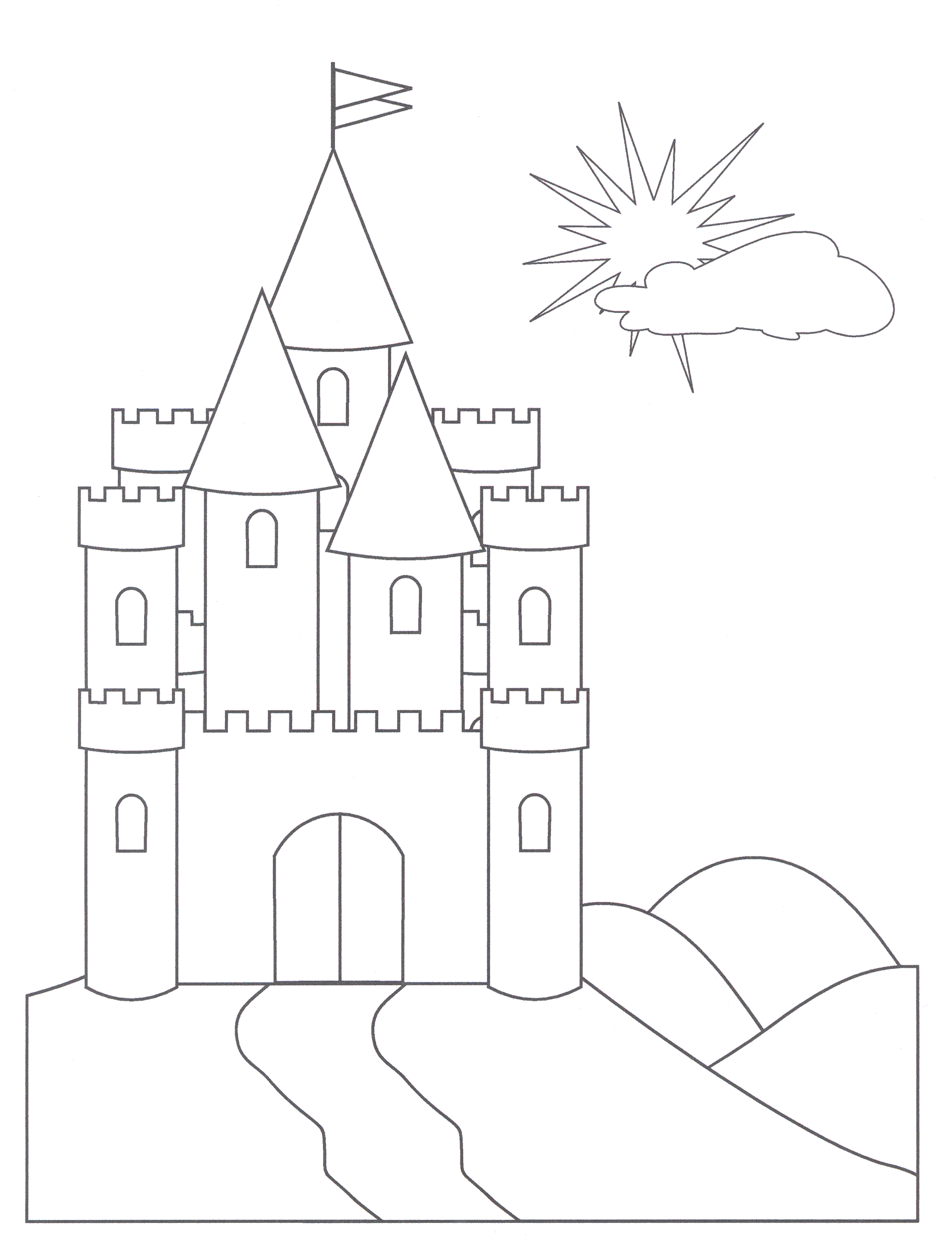 Big Castle Colouring Pages Castle Coloring Page Princess Coloring ...