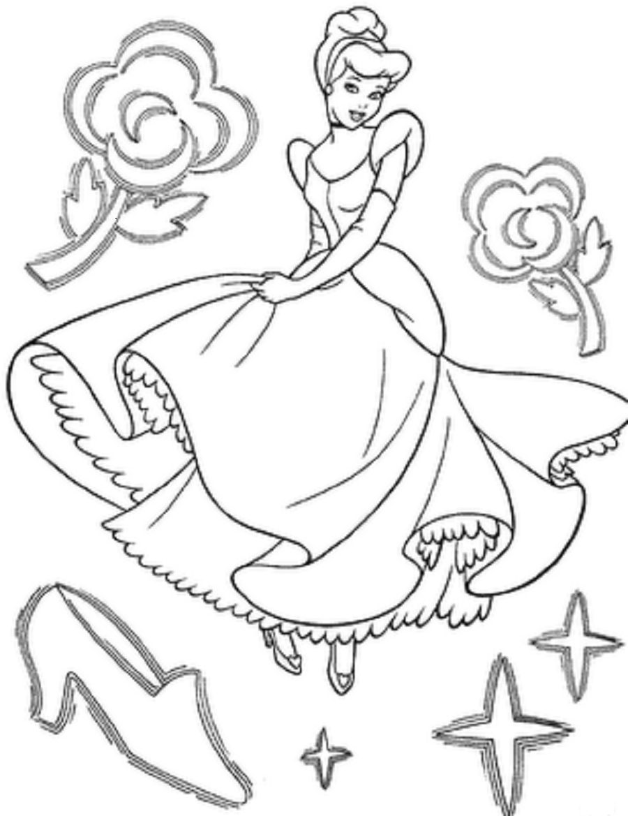 Free Printable Cinderella Coloring Pages For Kids