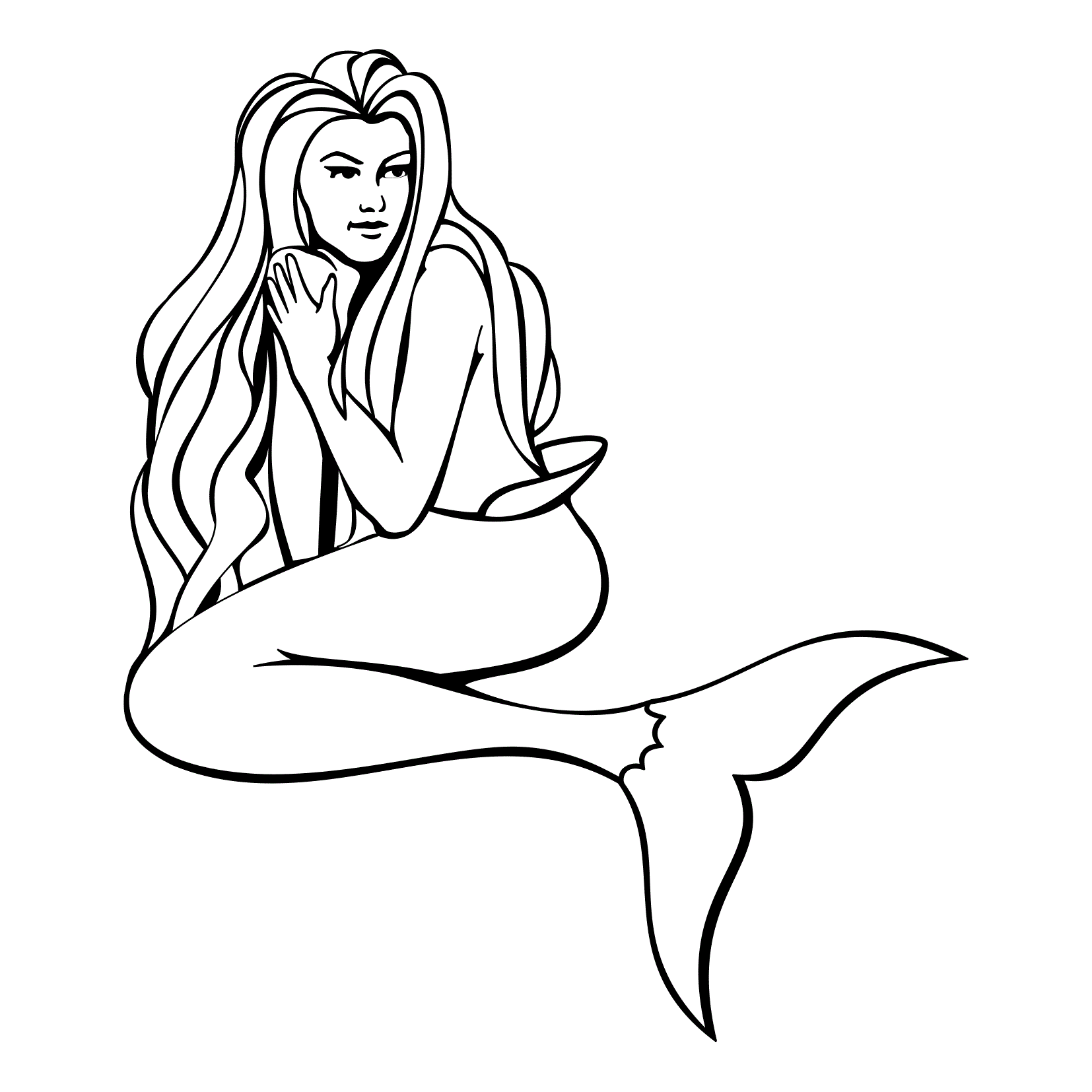 Download Free Printable Mermaid Coloring Pages For Kids