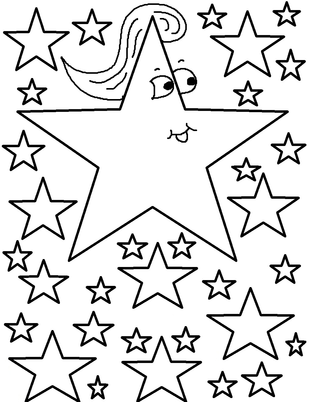 Free Printable Star Coloring Pages   9