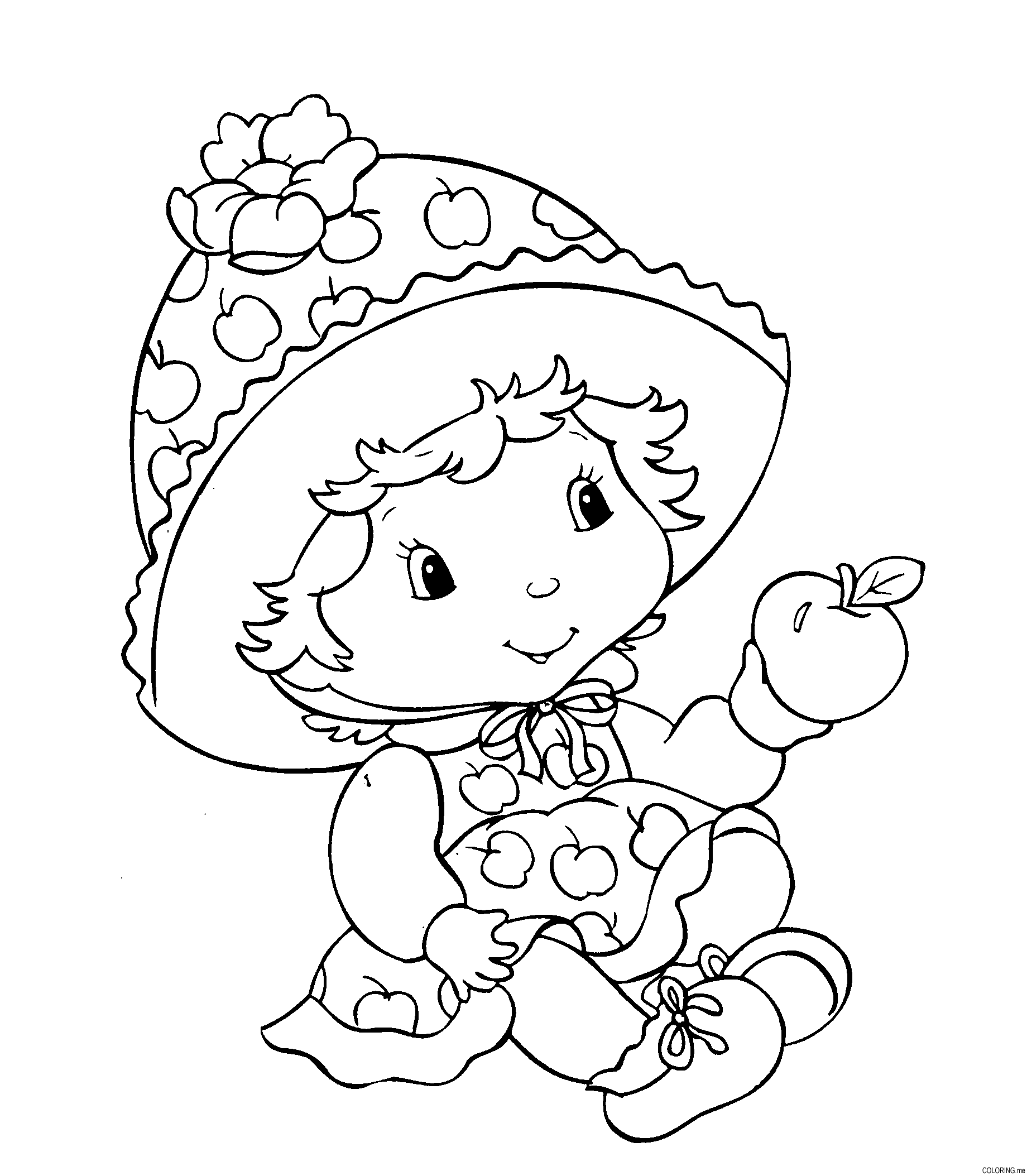 strawberry shortcake princess coloring page