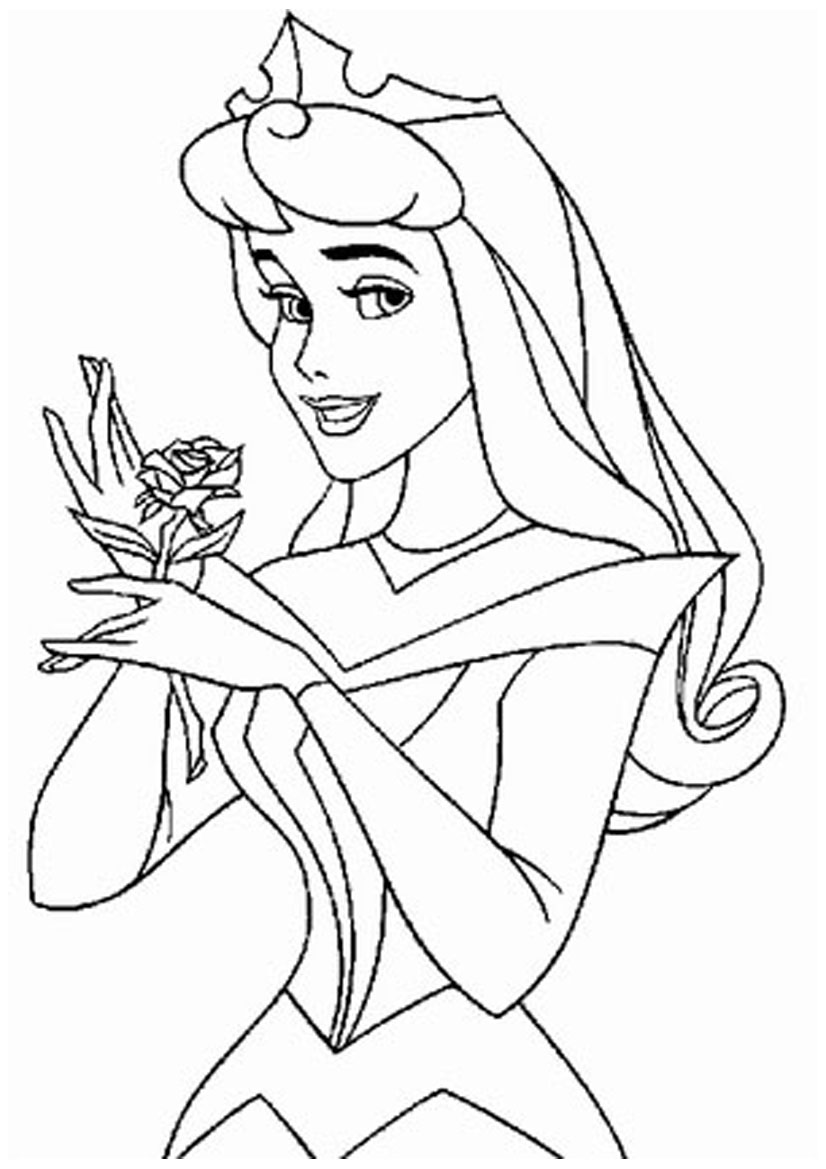 disney princess cartoon characters coloring page