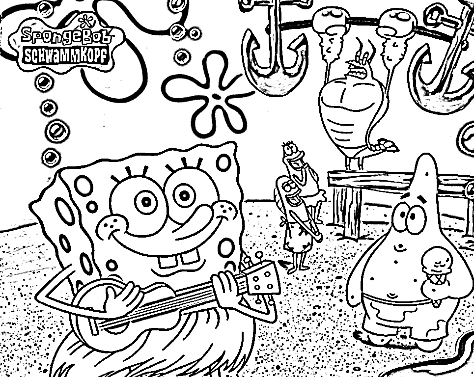 Gambar Free Printable Spongebob Squarepants Coloring Pages Kids Gambar ...