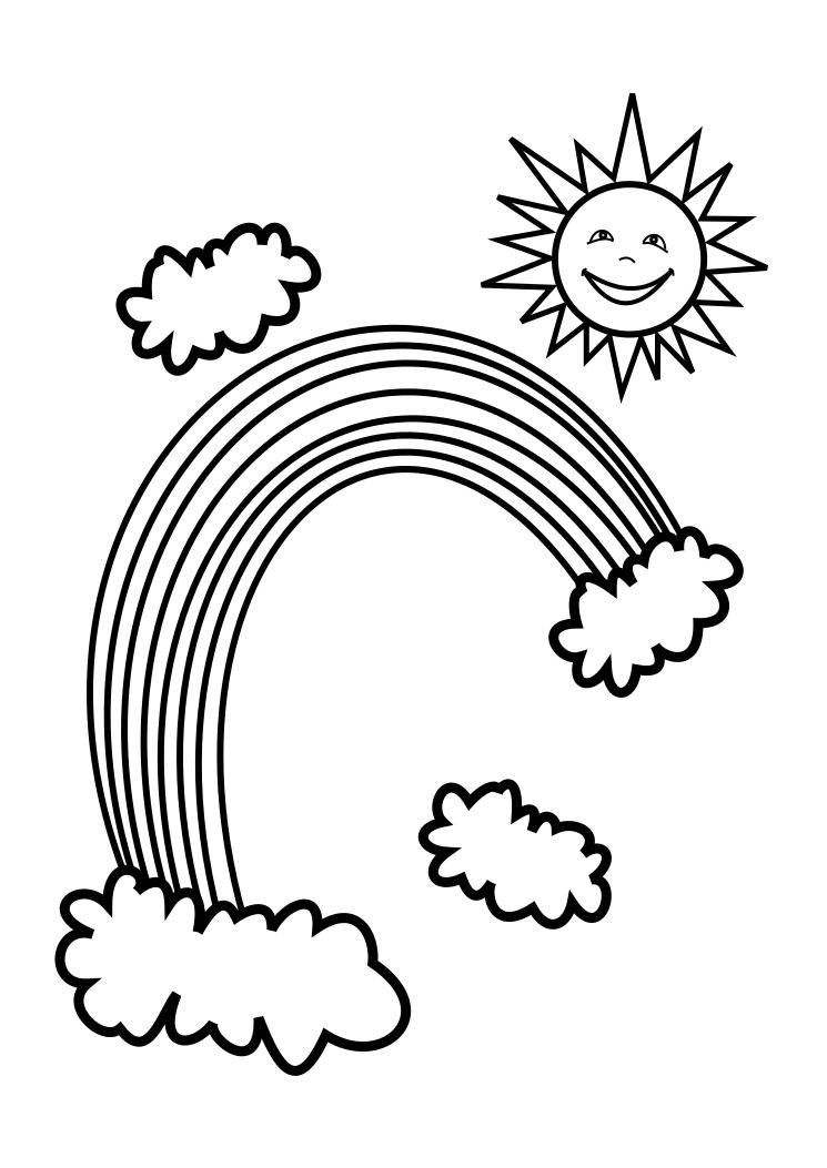 Free Rainbow Coloring Page Printables