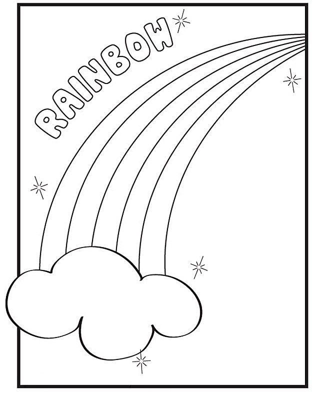 Rainbow Coloring Pages For Kids Printable