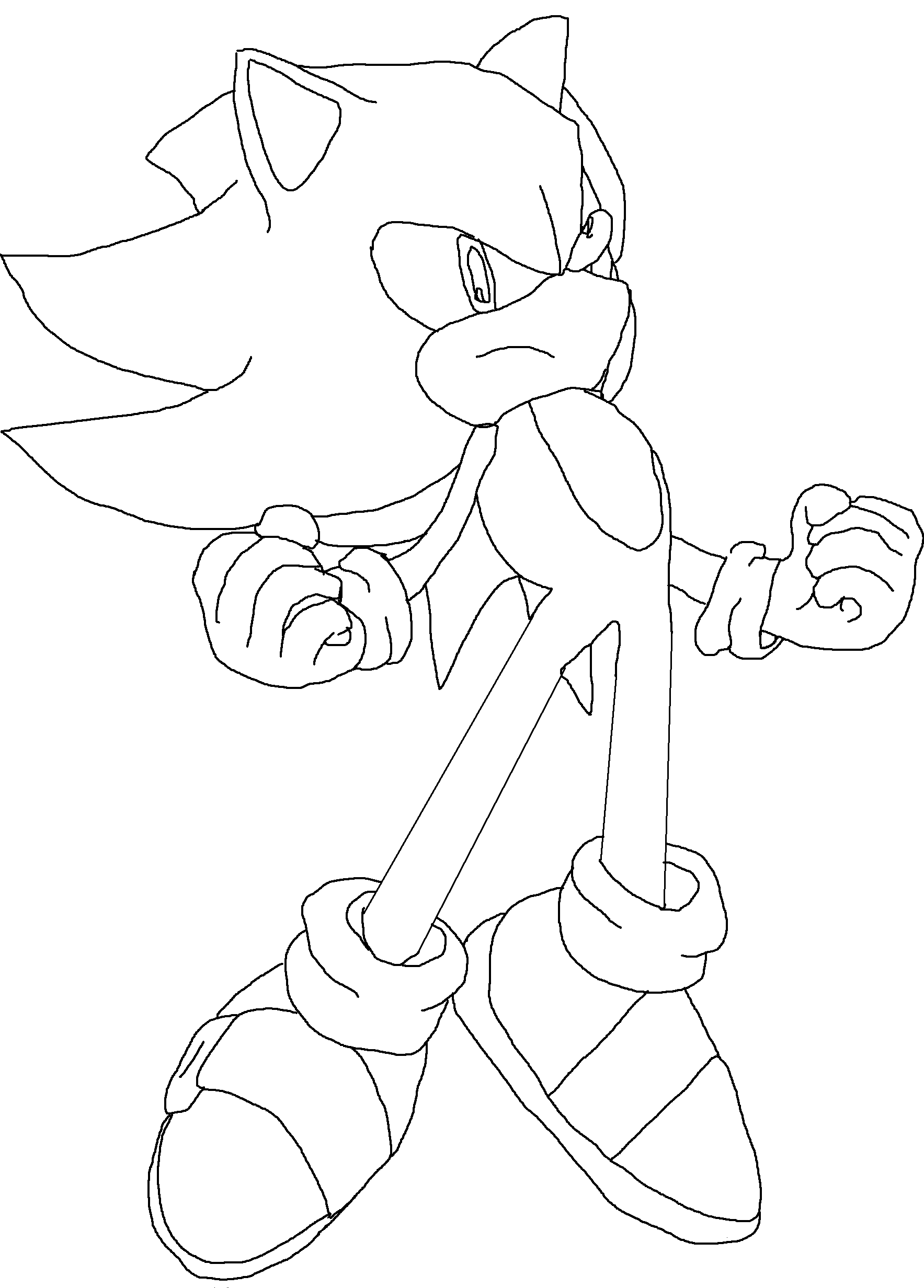 Sonic unleashed super sonic coloring pages