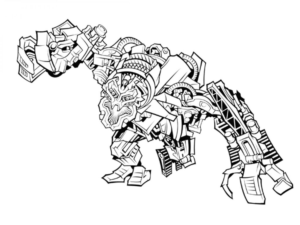 Crawling Transformers Coloring Page