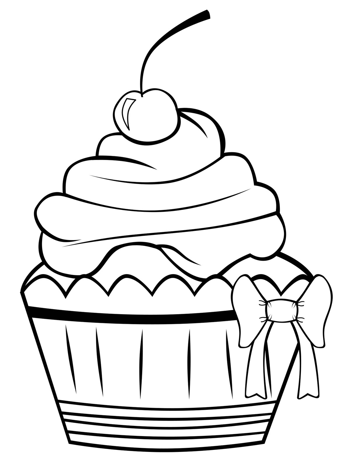 Cupcakes To Color In Printable - Free printable Coloring pages for kids
