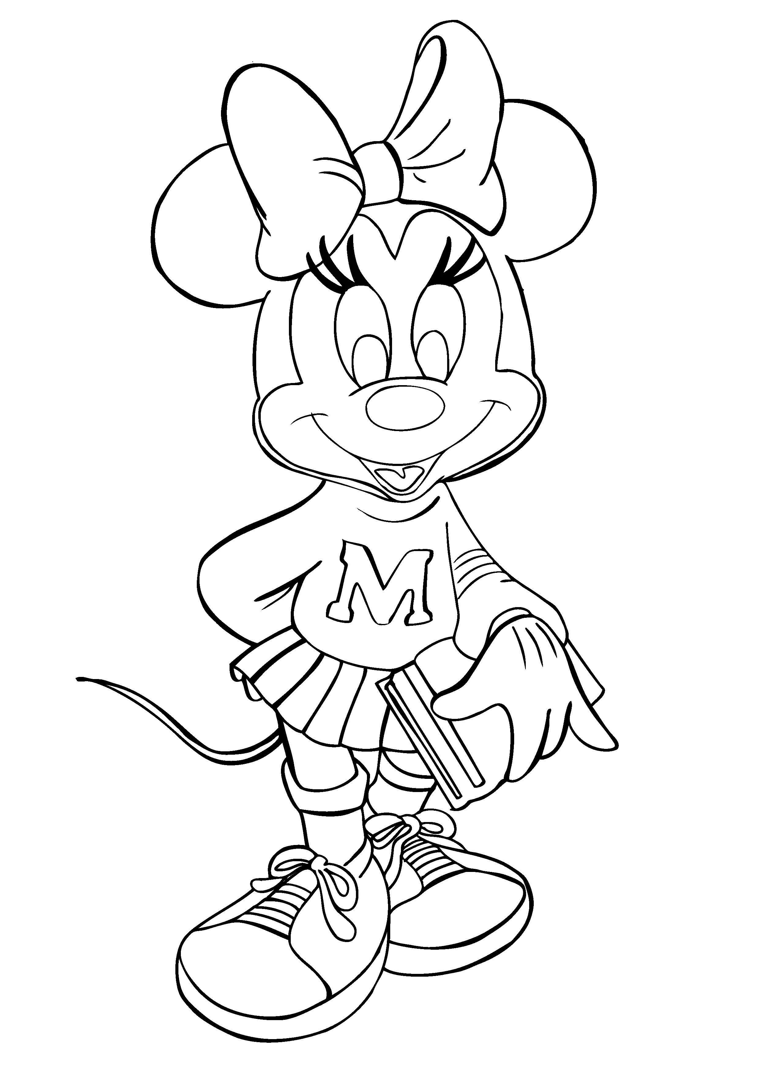 Sweet Minnie Mouse Coloring Page