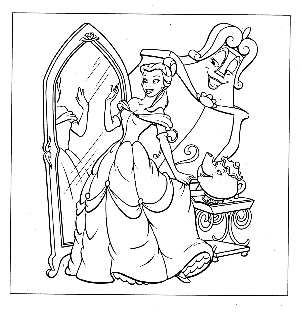 happy birthday princess coloring pages
