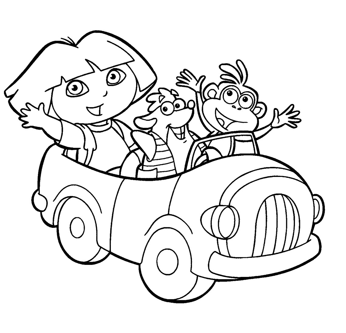 dora backpack coloring page