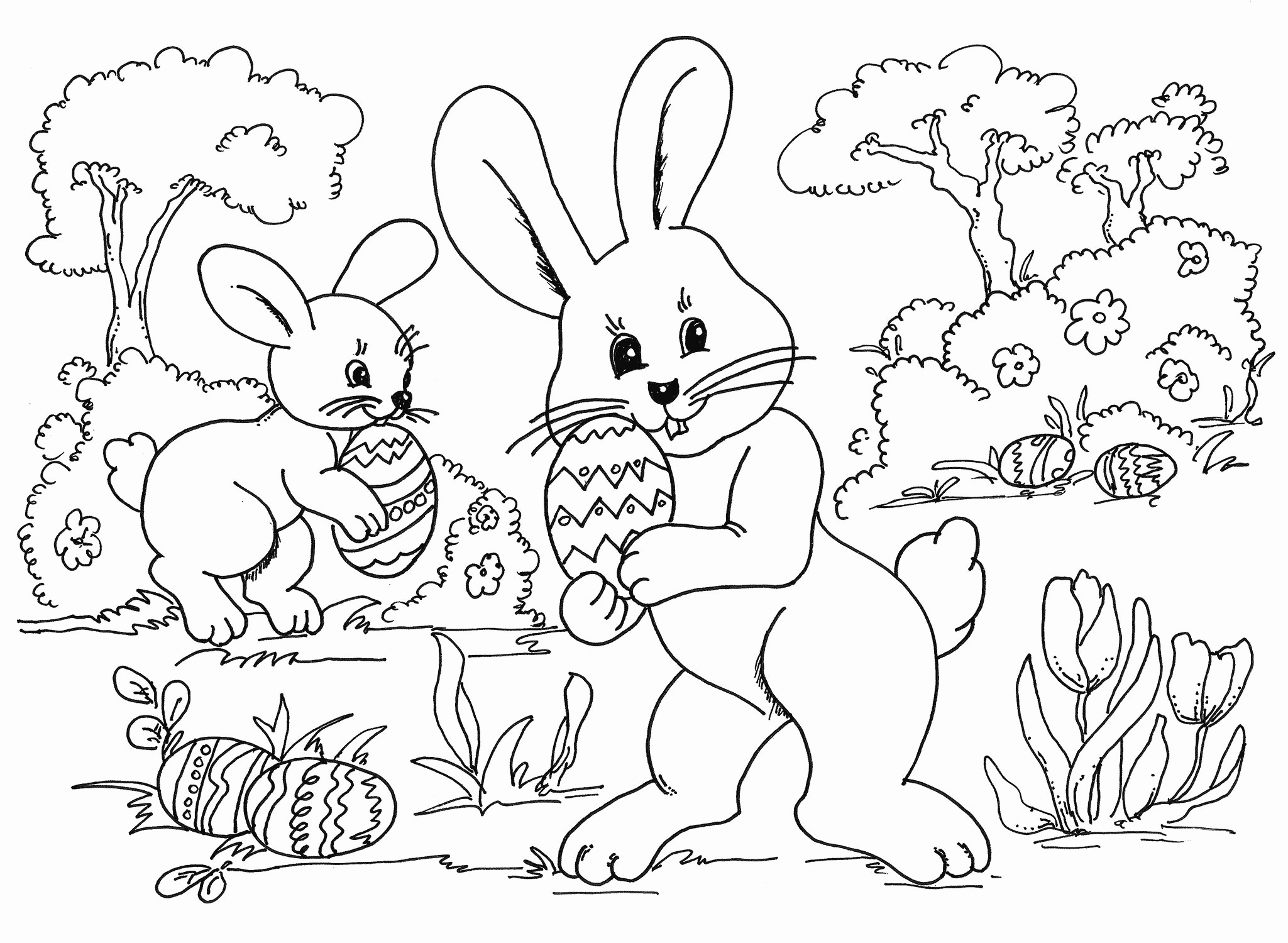 easter egg coloring pages kids