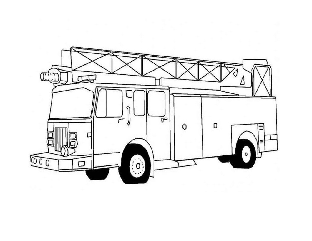 Printable Fire Truck Coloring Page