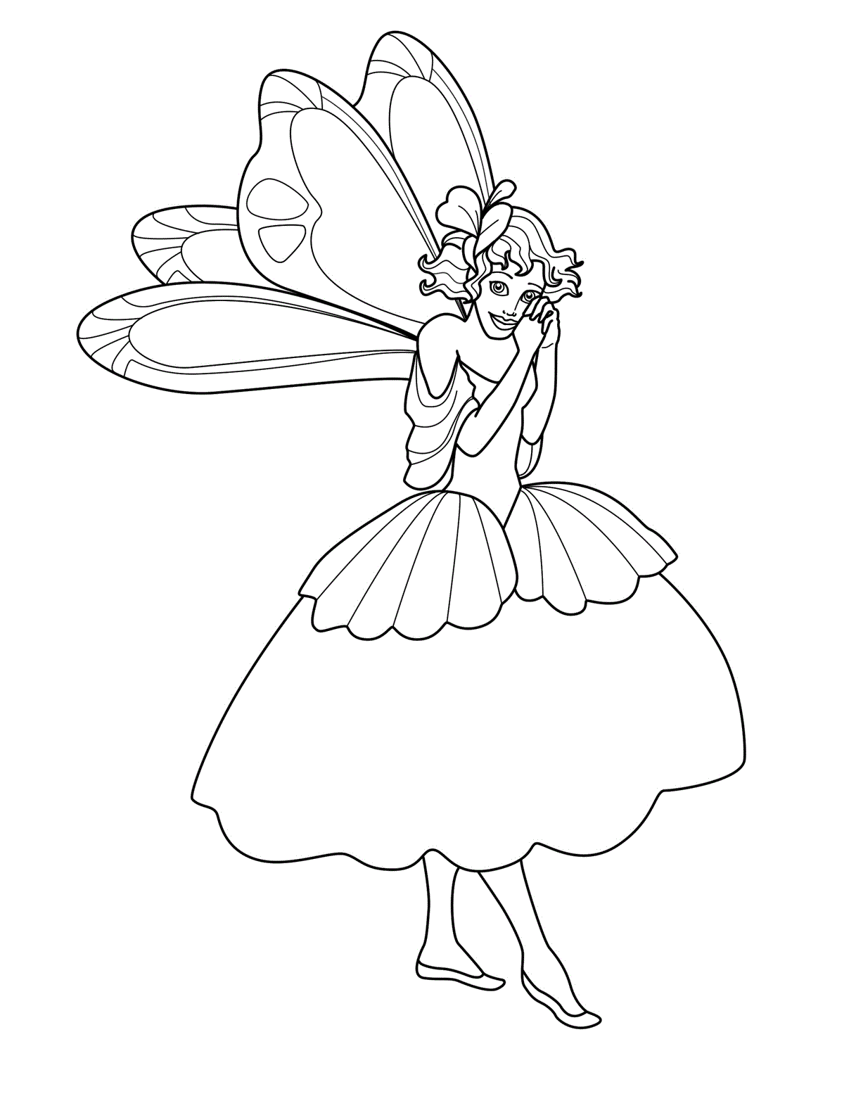 Free Coloring Pages For Kids Fairies Coloring Pages